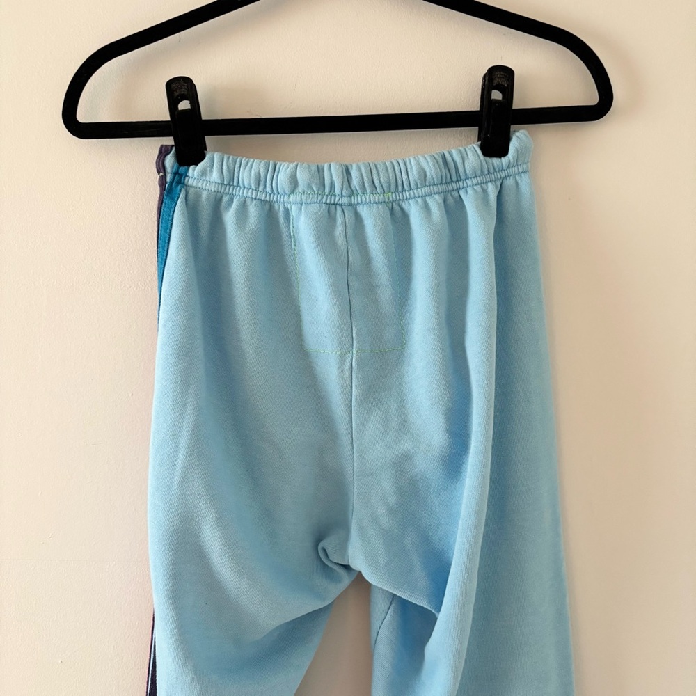 Aviator Nation 5 Stripe Sweatpants Joggers Bottoms Comfortable Soft Knit Blue - Picture 5 of 6
